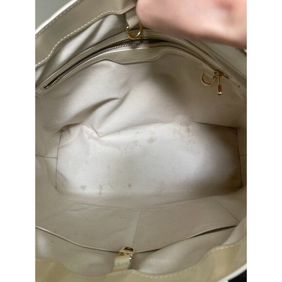 Louis Vuitton Wilshire Boulevard Vernis Tote Cream Patent Leather - Picture 11 of 12